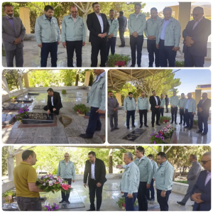 گلباران و عطرافشانی گلزار شهدا با حضوردکتر امیرحسین نادری مدیرعامل سرمایه گذاری  صدر تأمین