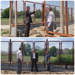 بازدید میدانی مهندس صابری شهردار زیباشهر از عملیات بازسازی زمین فوتبال ساحلی