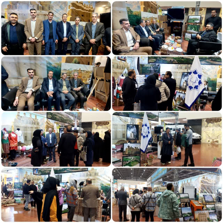 بازدید مدیریت شهری زیباشهر،شهرداران شهرستان مبارکه ، سمیرم و شهرهای استان اصفهان ، سرمایه گذاران بوم گردی و گردشگری طبیعی تاریخی و شهروندان از استان اصفهان و استان های مجاور از غرفه شهرداری زیباشهر در چهاردهمین نمایشگاه بین المللی  گردشگری و صنایع دس