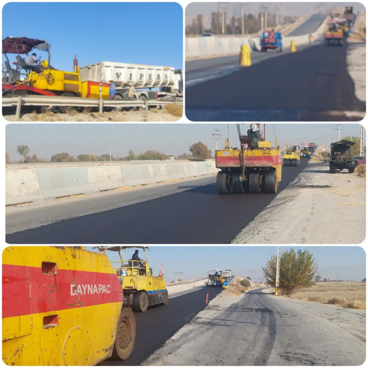 شروع اجرای روکش آسفالت حد فاصل انتهای بلوار امام خمینی  و پل فخر آباد