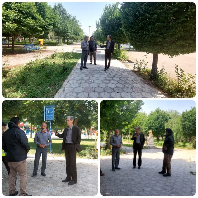بازدید میدانی مهندس صابری شهردار زیباشهر از پارک های زیباشهر