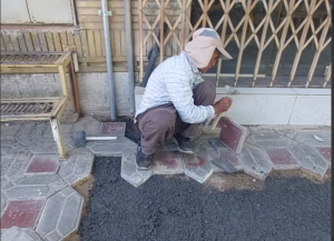 شروع عملیات نصب و ترمیم سنگ فرش و بلوک فرش های  معابر سطح شهر