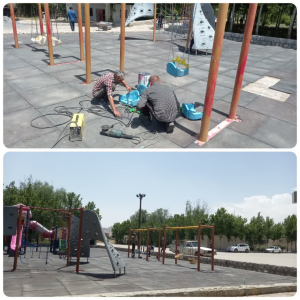 تعمیر و اصلاح وسایل اسباب بازی پارک ساحلی ، پارک ناصر خسرو و پارک امامزادگان