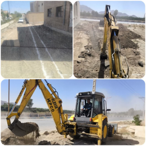 شروع عملیات  دیوارکشی و محصور نمودن زورخانه محله لنج