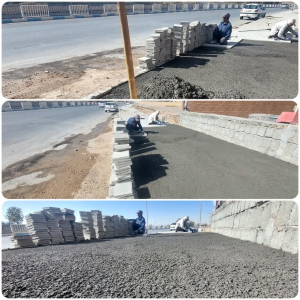 تداوم عملیات نصب و ترمیم سنگ فرش و بلوک فرش های معابر سطح شهر
