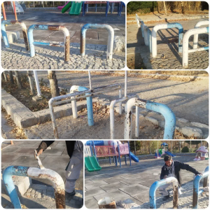 اصلاح و ترمیم راه بند های پارک های سطح شهر جهت عدم حضور راکبان موتورسیکلت داخل پارک ها در راستای امنیت و آسایش شهروندان محترم