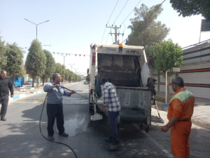 تداوم شستشو سطل های مکانیزه زباله سطح شهر