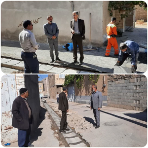 بازدید میدانی مهندس صابری شهردار زیباشهر از عملیات کانیو گذاری معابر سطح شهر قبل از فصل بارندگی