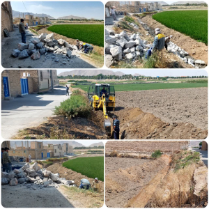 گزارش تصویری شروع اجرای عملیات دیوار سنگی حائل کوچه شهید مرتضی باقری در راستای ایمن سازی و آزاد سازی معبر