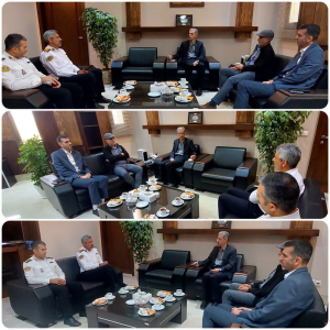 جلسه مدیریت شهری زیباشهر با رئیس پليس راهور شهرستان مبارکه در ساختمان شهرداری زیباشهر