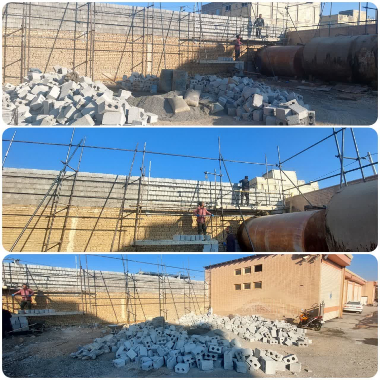 عملیات احداث انبار مخازن سوخت واحد موتوری و حمل ونقل