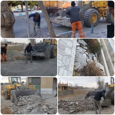 پاکسازی و جمع آوری نخاله های ساختمانی سطح شهر