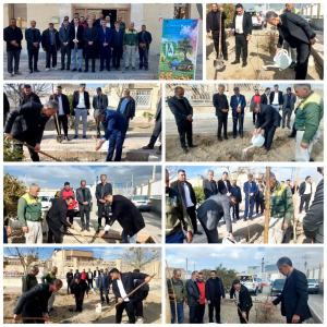 آئین روز درخت و درختکاری و هفته منابع طبیعی در زیباشهر با حضور مدیریت شهری زیباشهر،  بخشدار گرکن جنوبی و خانواده معظم شهدا